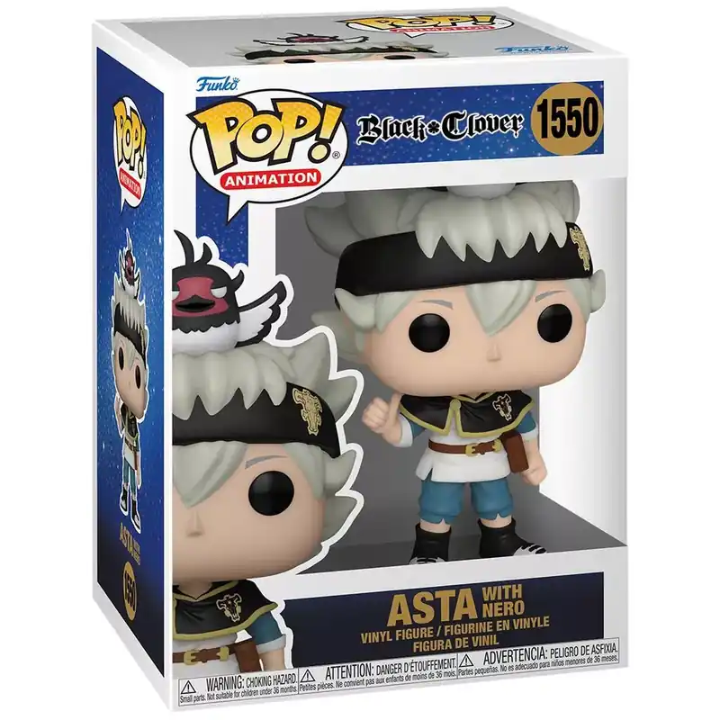 Funko POP! Animation Black Clover - Asta w/Nero figura 1550 Azonnali szállítás