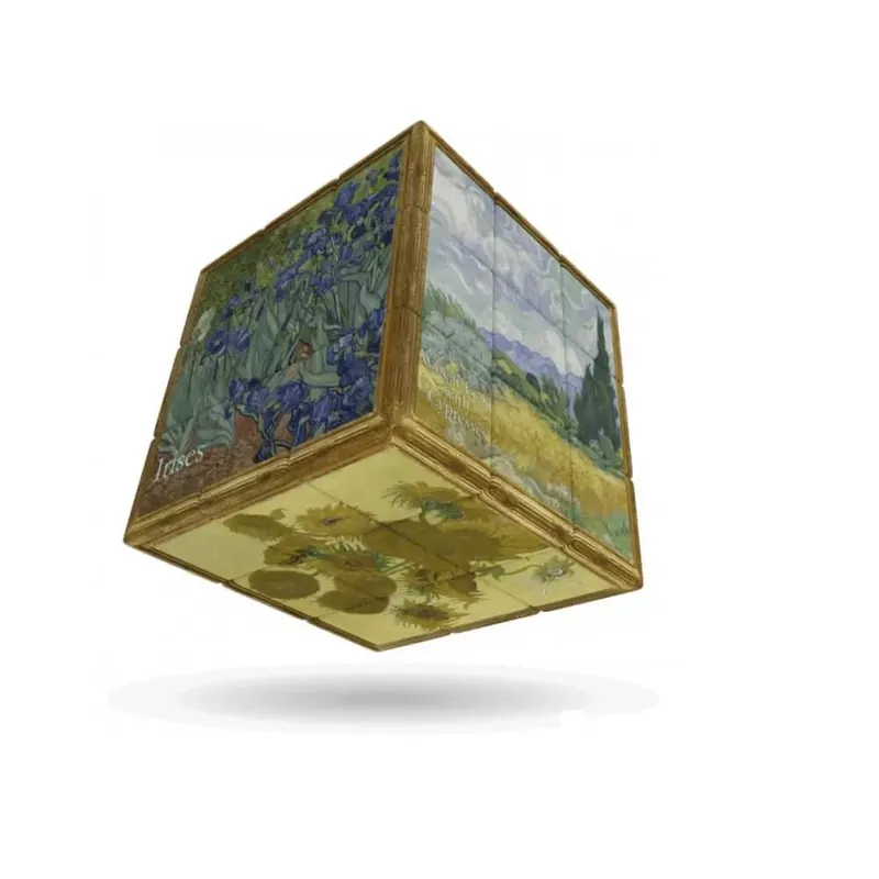 Akciós ár V-Cube 3x3 versenykocka-egyenes forma, Van Gogh minta (matrica nélküli)