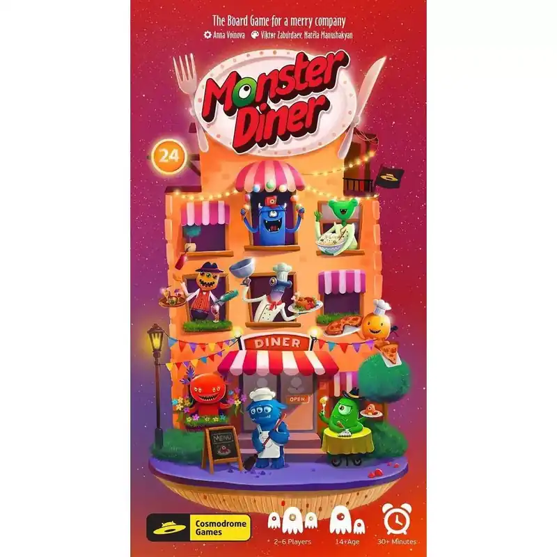 Monster diner társasjáték, multinyelvű Újdonság