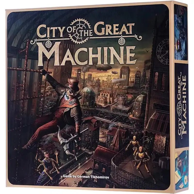 Népszerű City of the Great Machine társasjáték, angol nyelvű