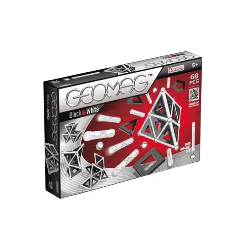 Ne maradj le Geomag mágneses építőjáték - Panelek fekete/fehér 68 db-os