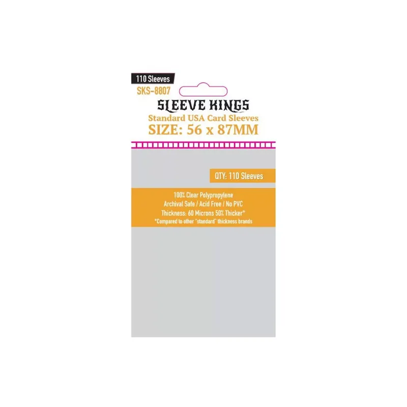 Bestseller Sleeve Kings USA kártyavédő (110 db-os csomag) 56 x 87 mm