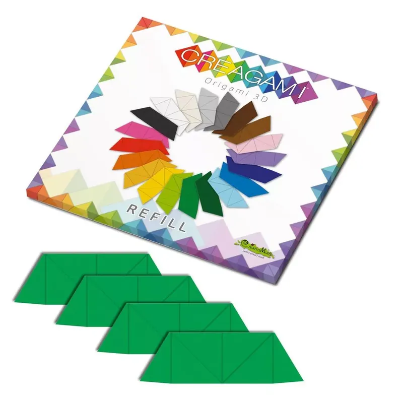 Creagami utántöltő , 3D origami készlethez, tavaszi zöld Expressz szállítás