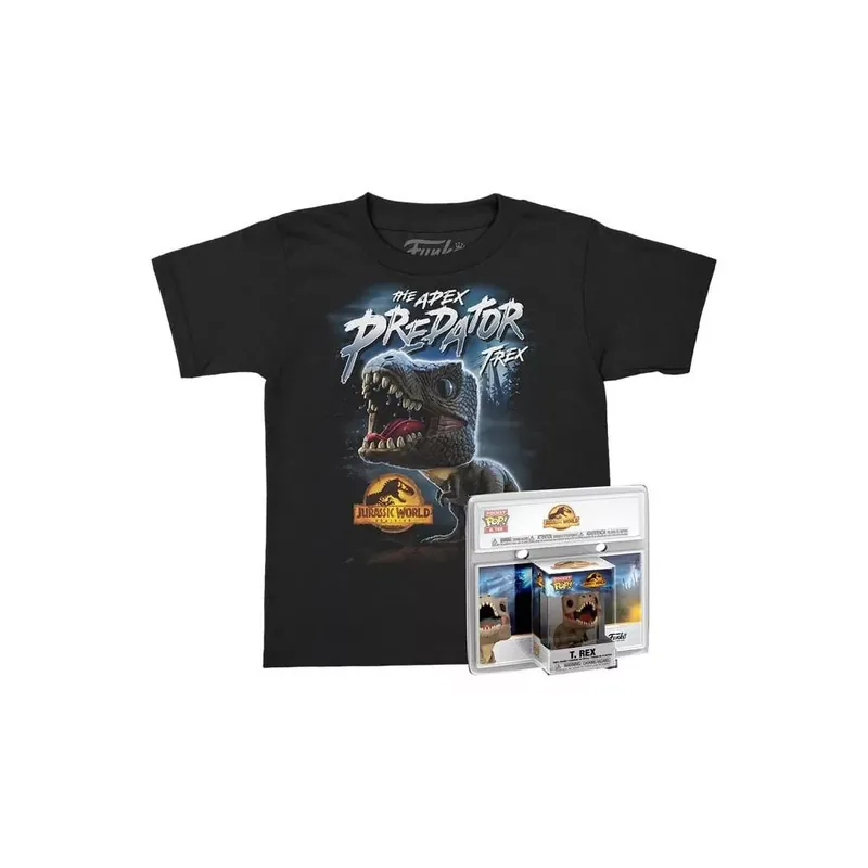 Funko Pocket Pop! & Tee The Apex Predator - Trex figura és gyerek póló (M) Szuper akció