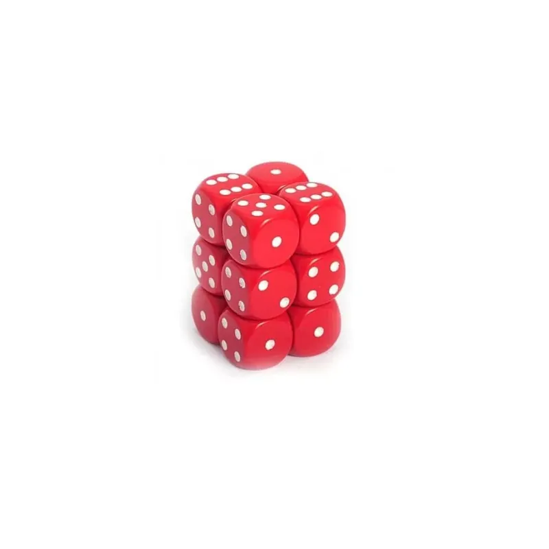 d6 kockablokk (12 kocka), piros, fehér pöttyös Akció