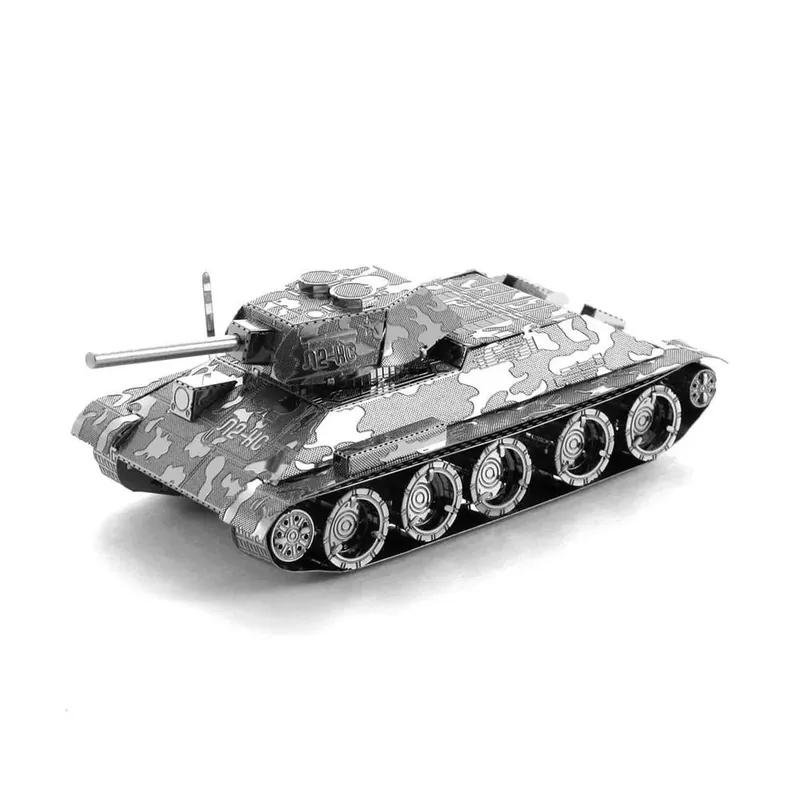 Metal Earth T-34 Tank - lézervágott acél makettező szett Expressz szállítás