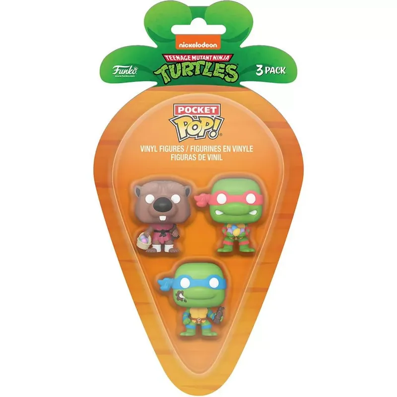 Carrot Pocket Funko POP! Teenage Mutant Ninja Turtles - Leonardo & Raphael & Splinter 3PK figura Csak ma