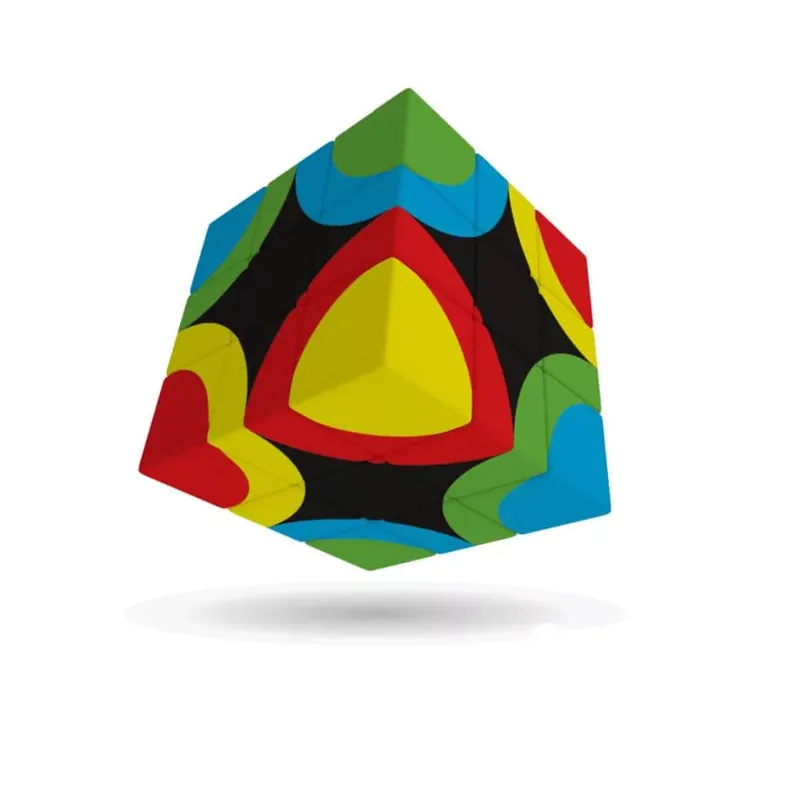 Árengedmény V-Cube 3x3 versenykocka-egyenes forma, Körök minta (matrica nélküli)
