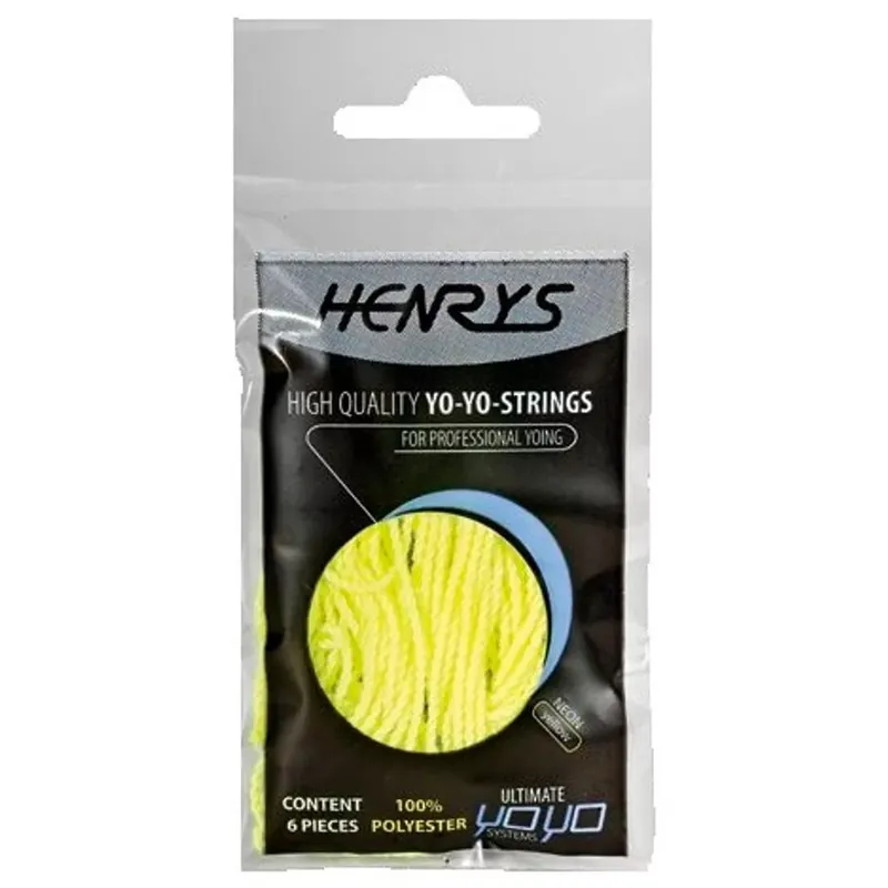 Henry‘s 6 db-os yo-yo zsinór szett, neon sárga Alacsony ár