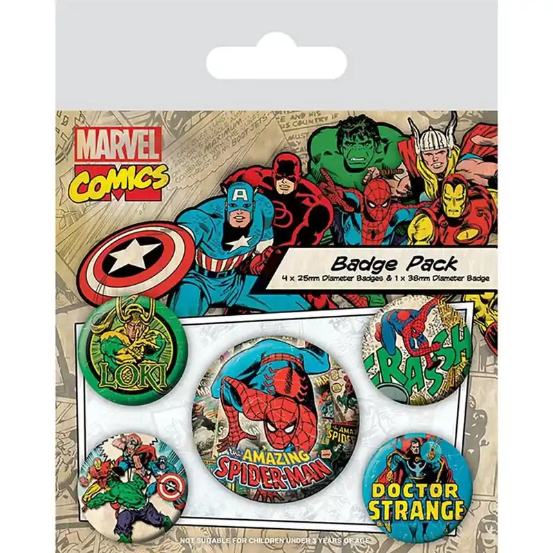 Akciós ár MARVEL COMICS (SPIDER-MAN) kitűző szett