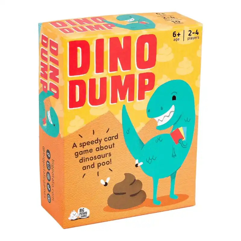 Újdonság Dino Dump társasjáték, angol nyelvű