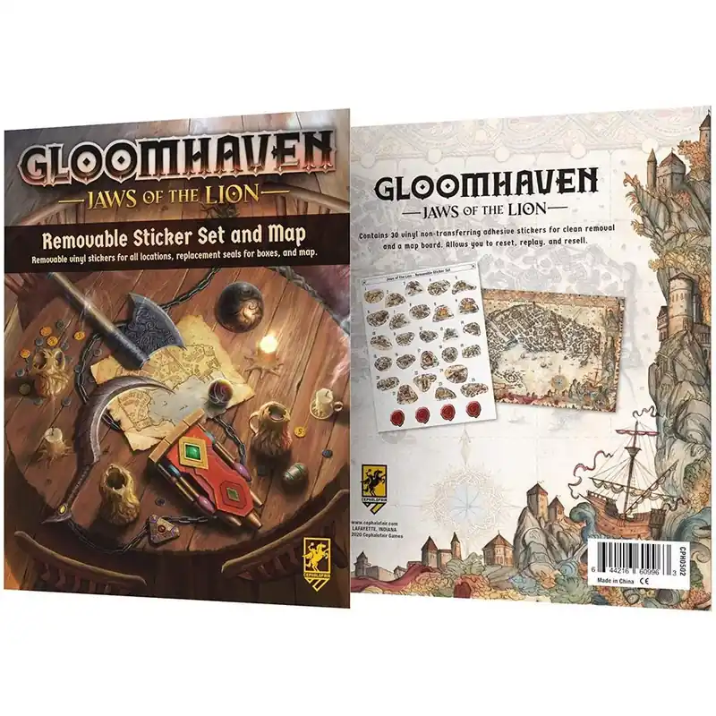 Szezonális akció Gloomhaven Jaws of the Lion Removable Sticker