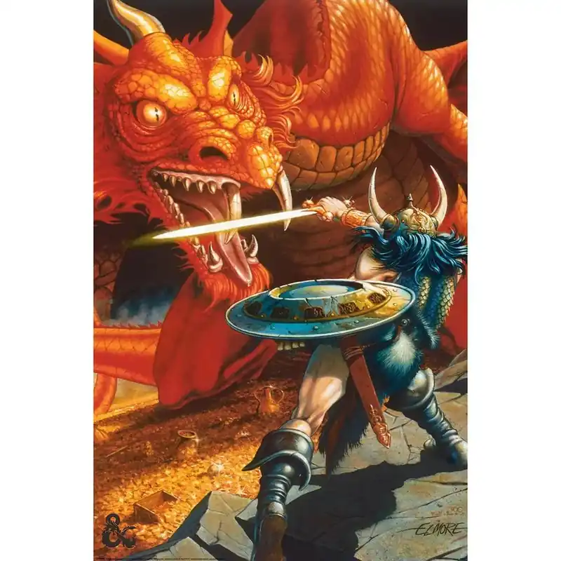 Korlátozott ajánlat Dungeons & Dragons (CLASSIC RED DRAGON BATTLE) maxi poszter