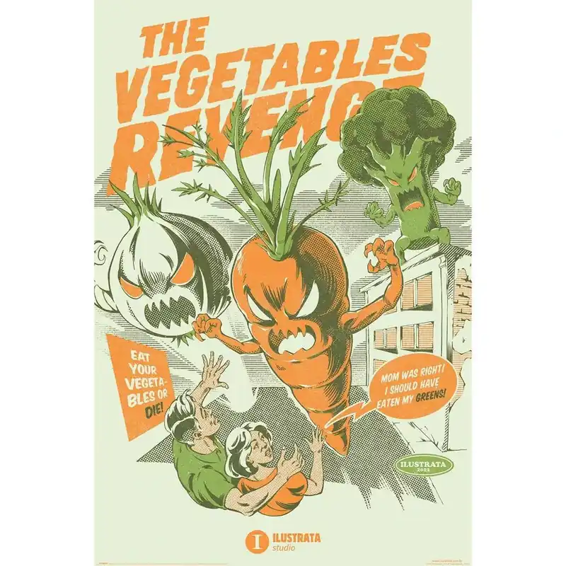 Bestseller Ilustrata (THE VEGETABLES REVENGE) maxi poszter