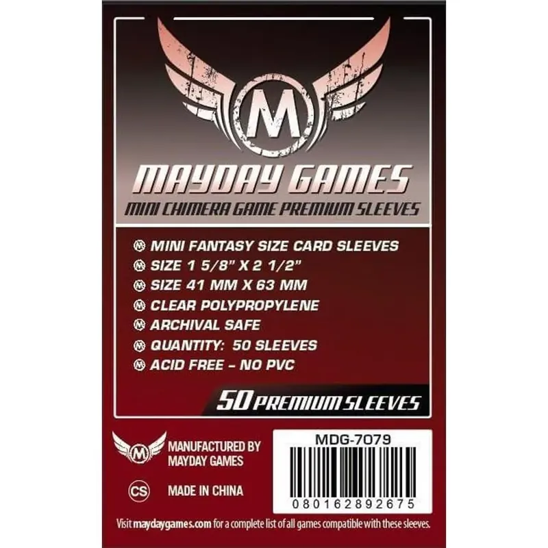 Csak ma Mayday Games Premium Mini Chimera kártyavédő 43 x 65 mm (50 db-os csomag)