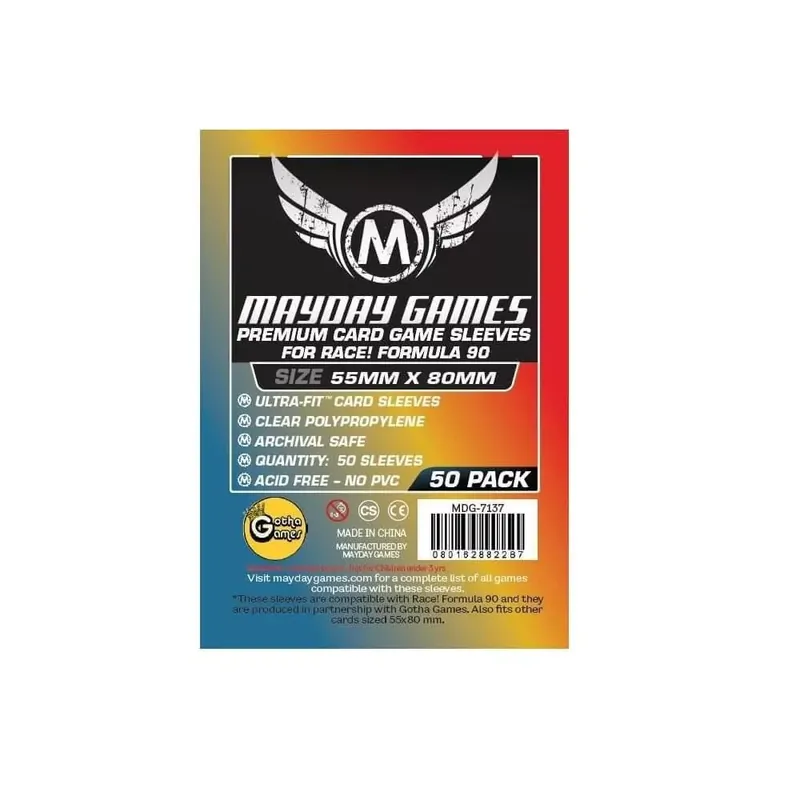 Nézd meg most Mayday Games Prémium kártyavédő Race! Formula 90 játékhoz, 55 x 80 mm (50 db-os csomag)