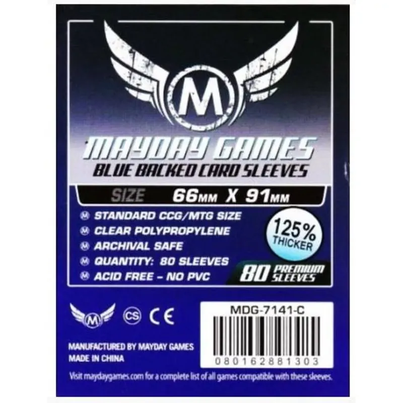 Szuper ajánlat Mayday Games Kártyavédő kártyajátékokhoz (80 db-os csomag) 66 x 91 mm (kék hátlap)