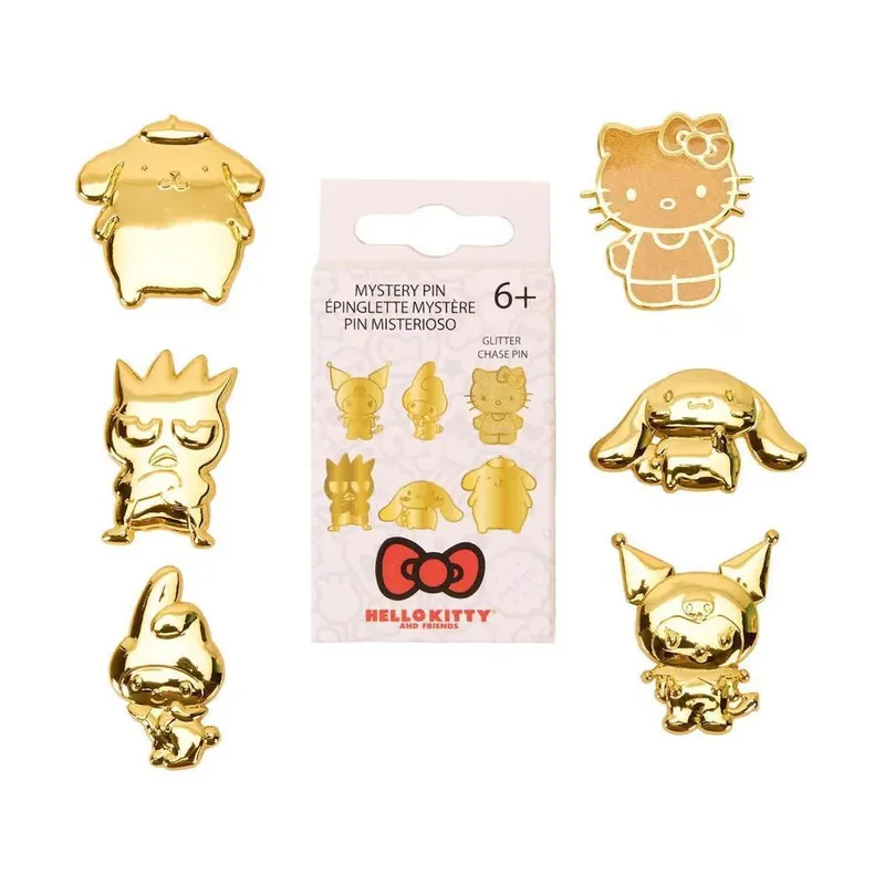 Csak ma Loungefly Sanrio 50th Anniversary Gold mystery box kitűző