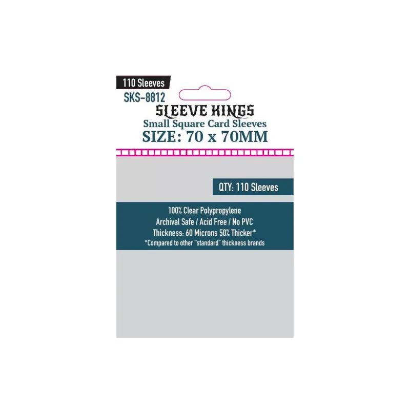 Sleeve Kings Kis négyzet kártyavédő (110 db-os csomag) 70 x 70 mm Prémium