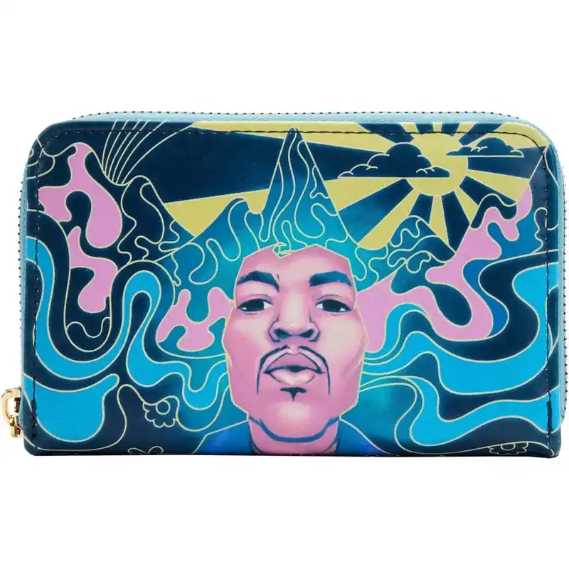 Loungefly Jimi Hendrix Psychedelic körbe cipzáras pénztárca Különleges ajánlat
