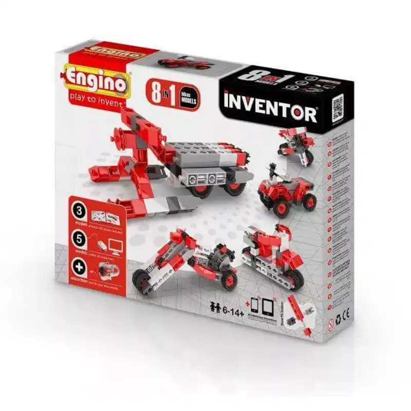Biztonságos vásárlás Engino Stem Heroes, Inventor Motorok 8 in 1 építőjáték