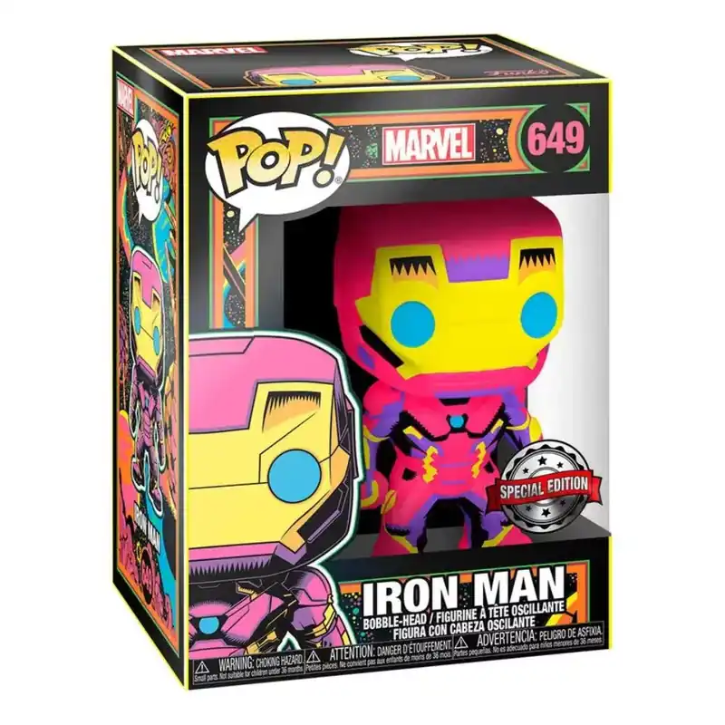 Funko POP! Marvel Black Light - Iron Man figura 649 Szuper akció